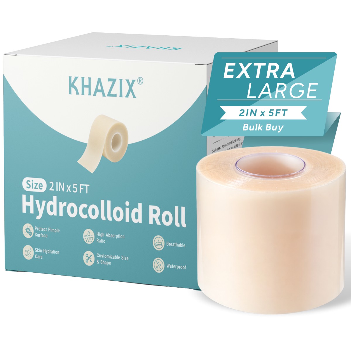 Skincare Acne - Perban Hidrokoloid KHAZIX Gulungan 2 inci