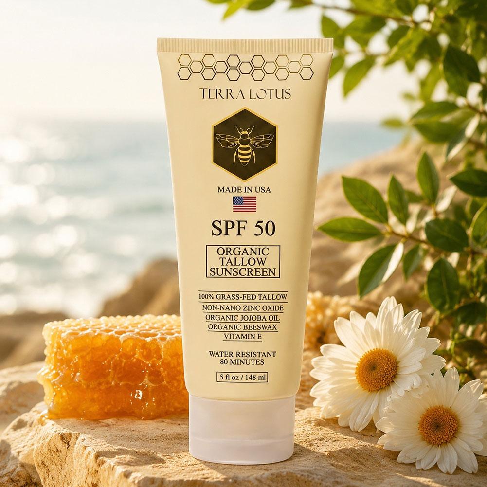 Physical Sunscreen Mineral - Sunscreen Tallow Organik 148ml SPF50 Krim