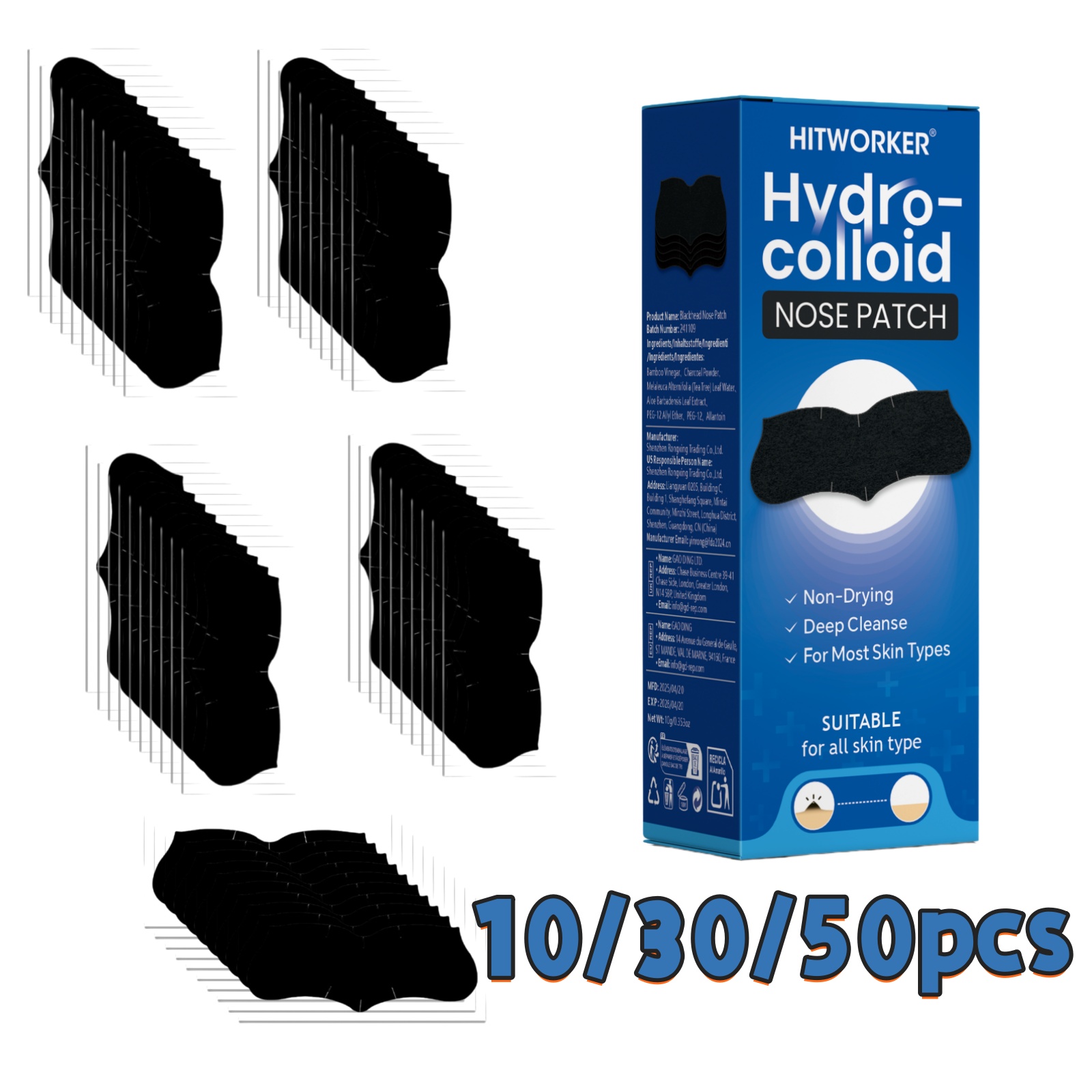 Skincare Acne - 10/30/50-Piece Pore Cleansing Nose Strips |