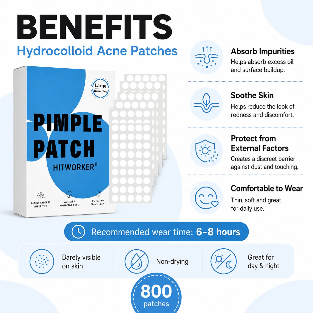 800Pcs Plester Jerawat Hidroko - Skincare Acne ulasan dan harga